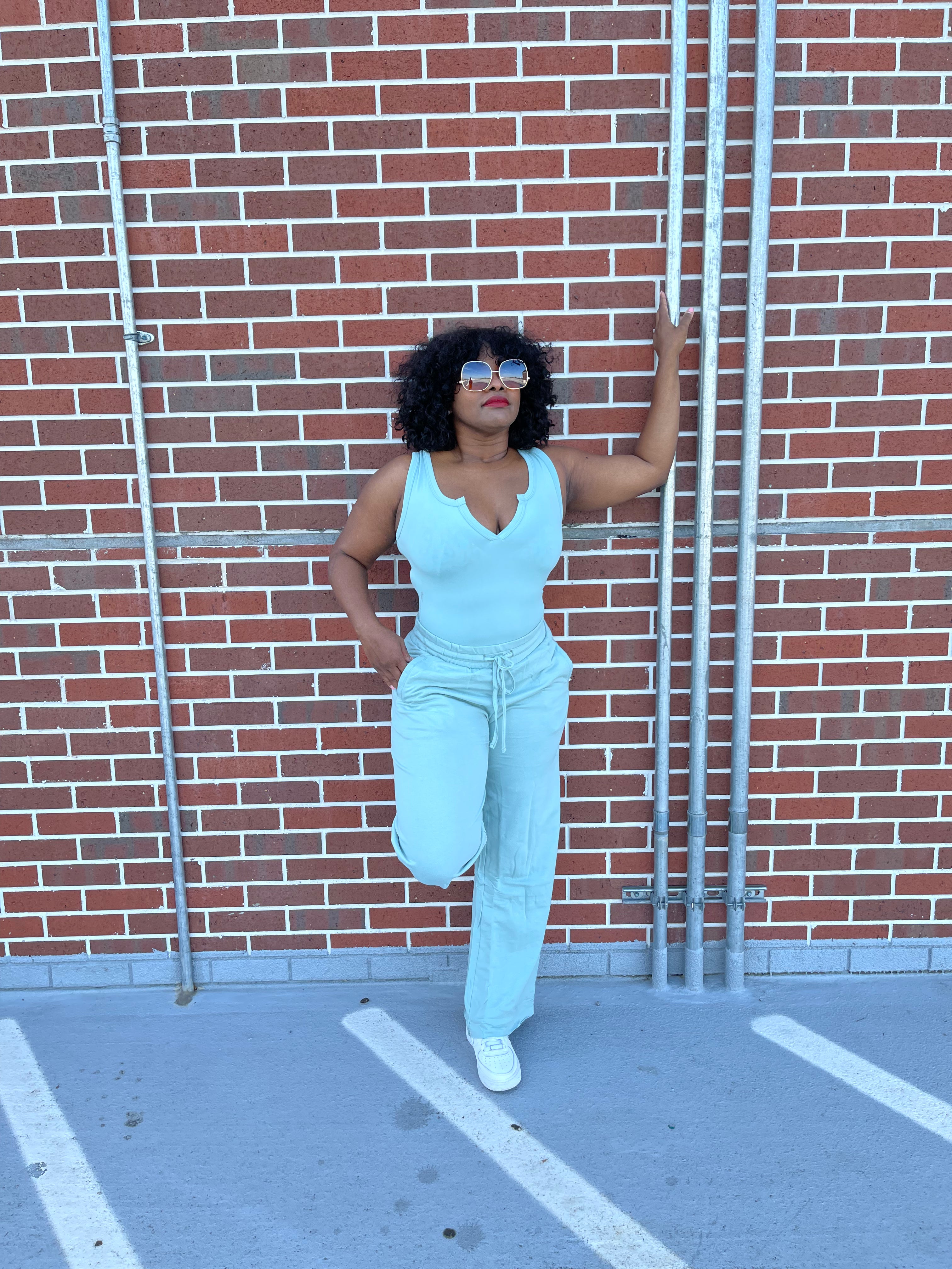 Terry Drawstring Pant (Mint)